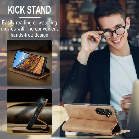 CaseMe 013 Samsung Galaxy A26 Hoesje Book Case met Standaard Bruin afbeelding 8