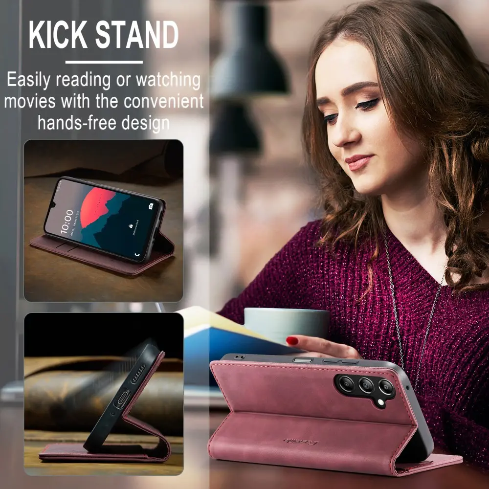 CaseMe 013 Samsung Galaxy A26 Hoesje Book Case met Standaard Rood afbeelding 8