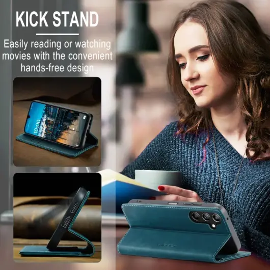 CaseMe 013 Samsung Galaxy A26 Hoesje Book Case met Standaard Blauw afbeelding 8