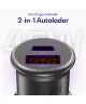 Buddi Power 45W Autolader USB-A + C Poort met Snelladen Duo Pack Grijs