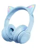 HappyCase Popz Draadloze Kinderkoptelefoon Kattenoortjes 2-Pack Blauw