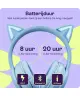 HappyCase Popz Draadloze Kinderkoptelefoon Kattenoortjes 2-Pack Blauw