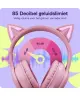 HappyCase Popz Draadloze Kinderkoptelefoon Kattenoortjes 2-Pack Roze