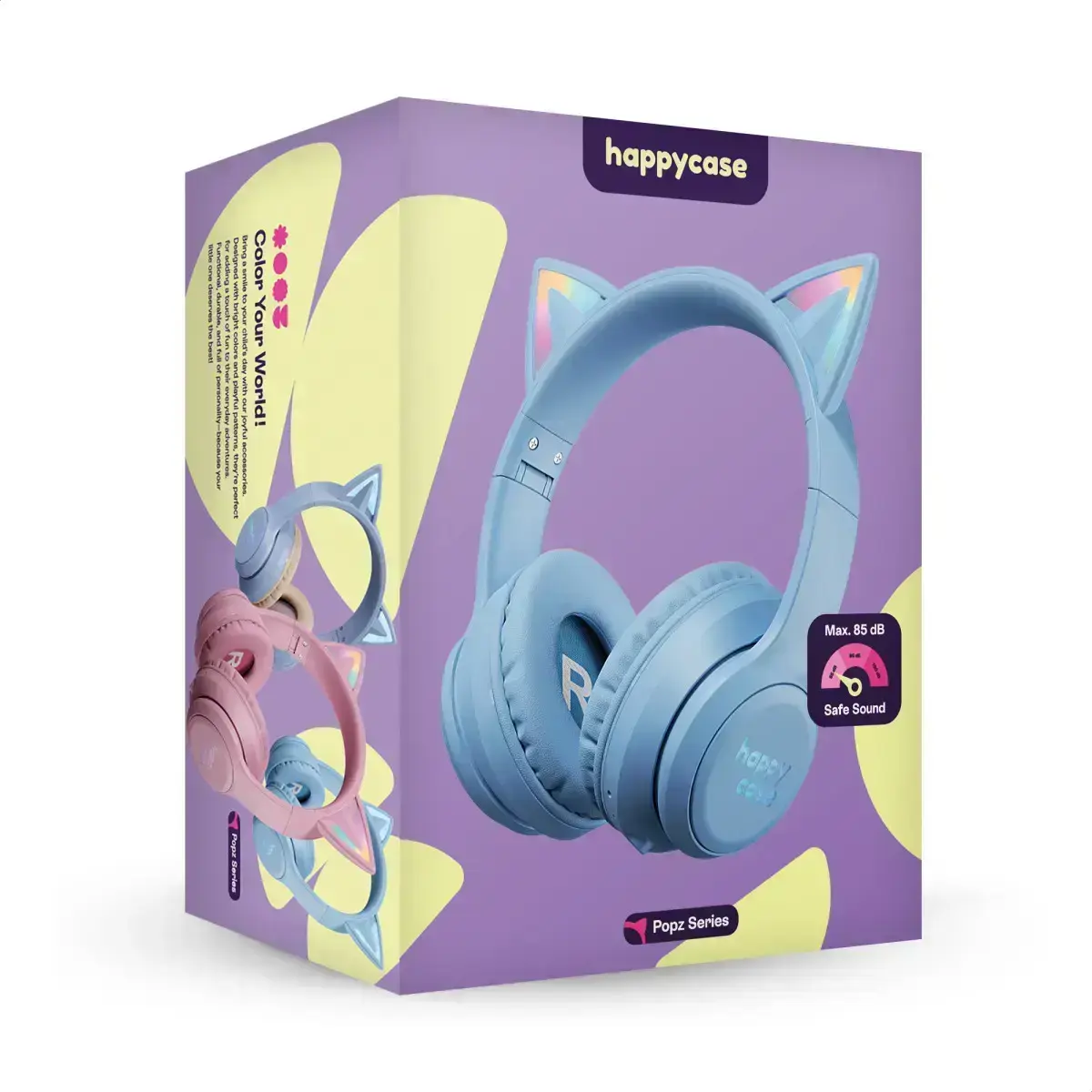 HappyCase Popz Draadloze Kinderkoptelefoon Kattenoortjes 2-Pack afbeelding 16