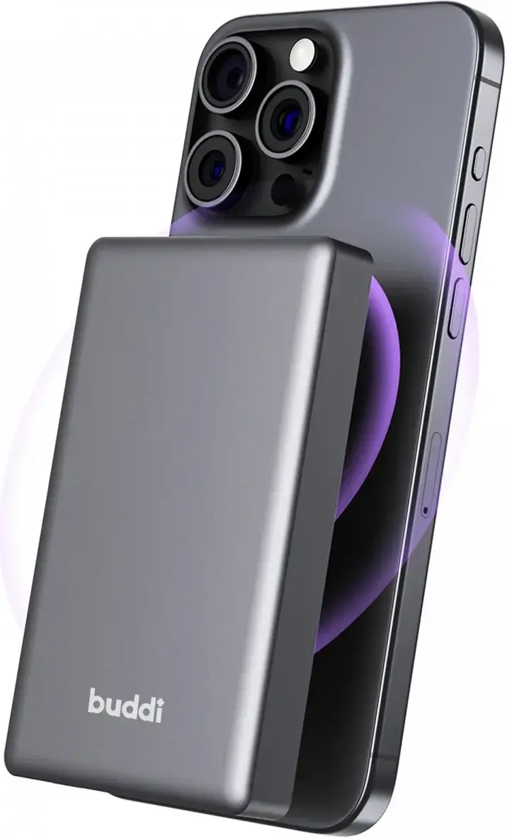 Buddi Connect 10.000 mAh MagSafe Powerbank Duo Pack Zwart 20W afbeelding 16