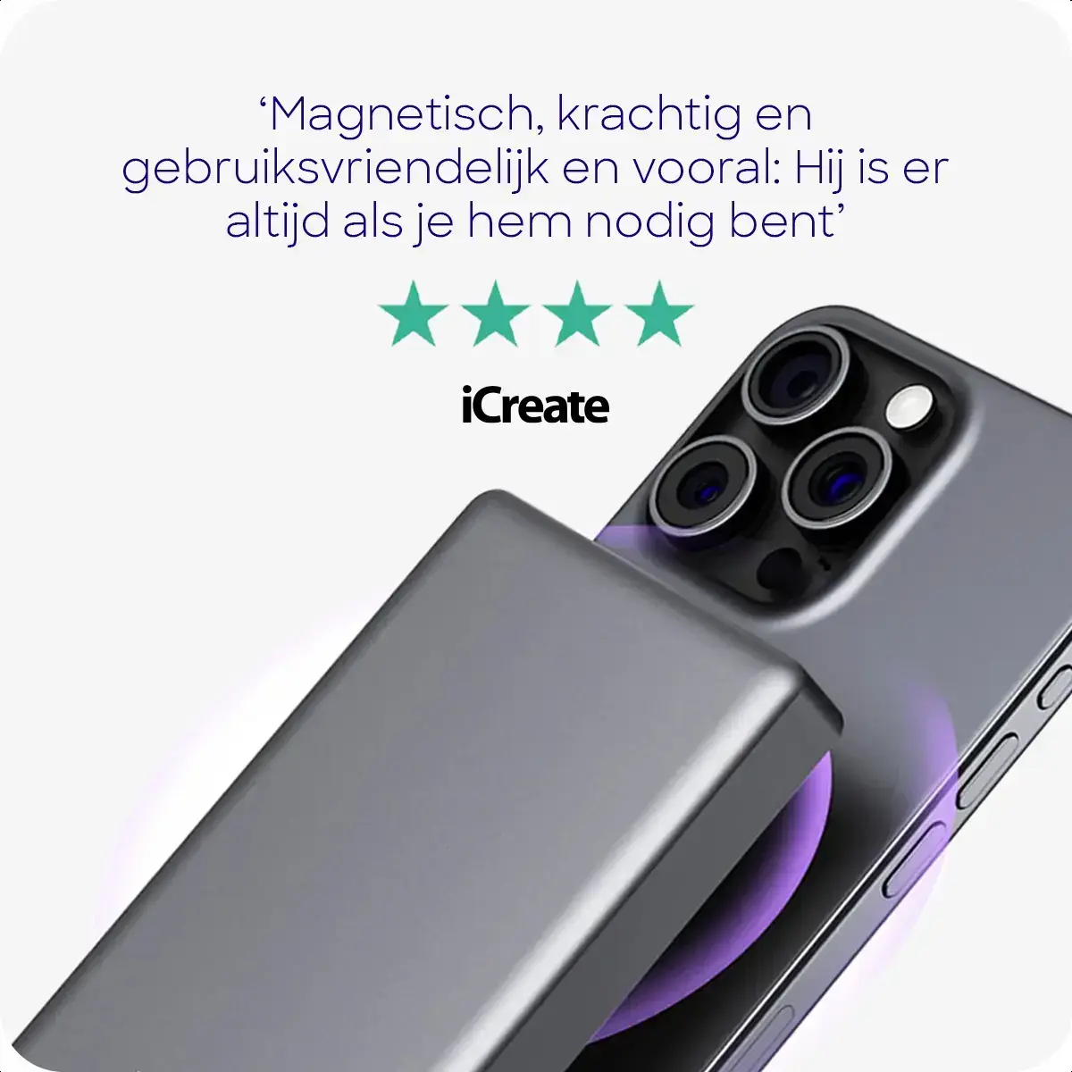 Buddi Connect 10.000 mAh MagSafe Powerbank Duo Pack Zwart 20W afbeelding 4