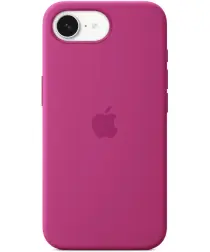 Origineel Apple iPhone 16e Hoesje MagSafe Silicone Case Fuchsia afbeelding