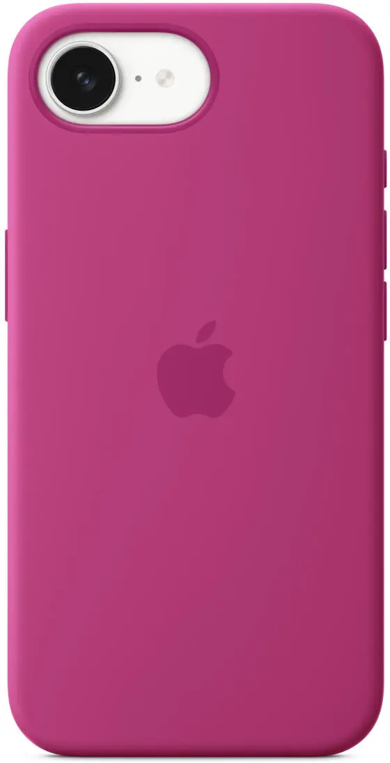 Origineel Apple iPhone 16e Hoesje MagSafe Silicone Case Fuchsia afbeelding 1