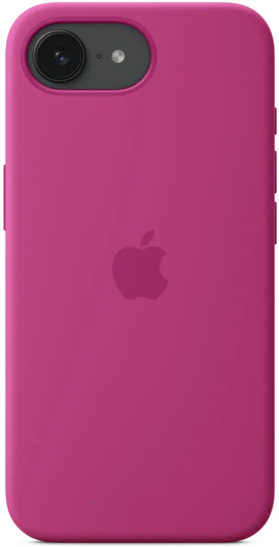 Origineel Apple iPhone 16e Hoesje MagSafe Silicone Case Fuchsia afbeelding 3