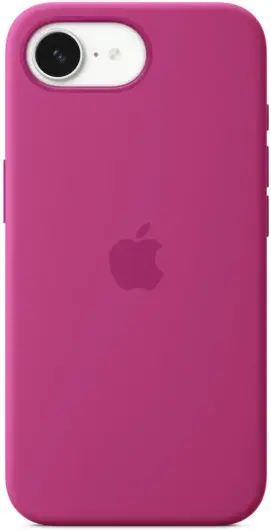 Origineel Apple iPhone 16e Hoesje MagSafe Silicone Case Fuchsia afbeelding 1