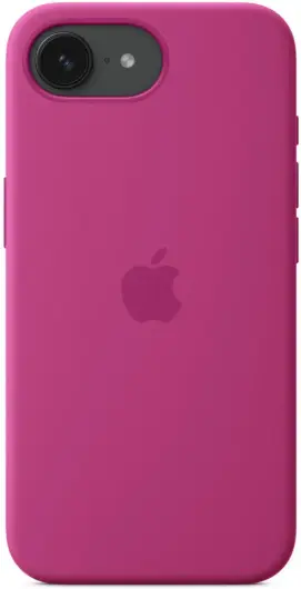 Origineel Apple iPhone 16e Hoesje MagSafe Silicone Case Fuchsia afbeelding 3
