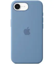 Origineel Apple iPhone 16e Hoesje MagSafe Silicone Case Blauw afbeelding