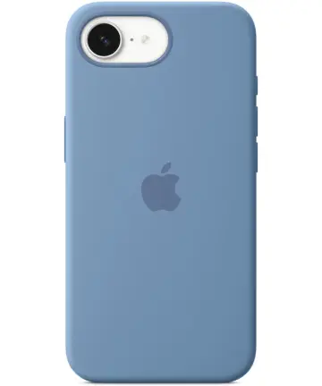 Origineel Apple iPhone 16e Hoesje MagSafe Silicone Case Blauw Hoesjes