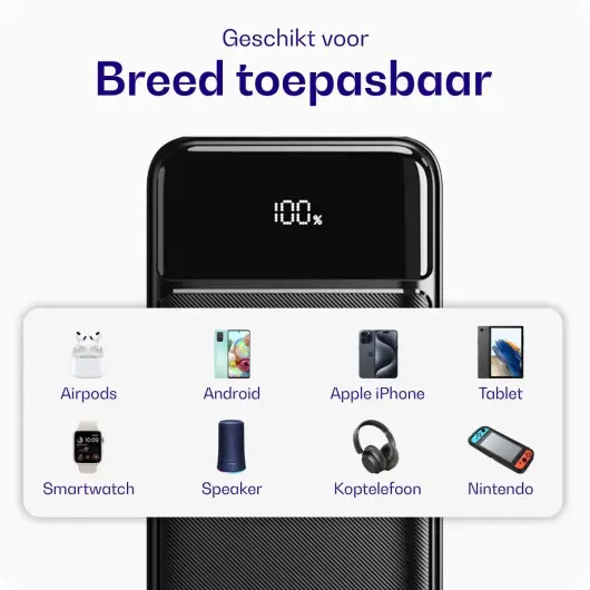 Buddi Boost 10.000 mAh Powerbank 22.5W met Buddi Flex USB-C Kabel 2M afbeelding 13