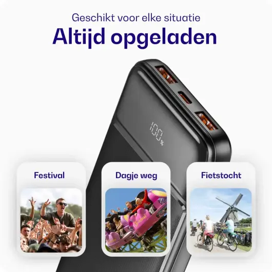 Buddi Boost 10.000 mAh Powerbank 22.5W met Buddi Flex USB-C Kabel 2M afbeelding 5