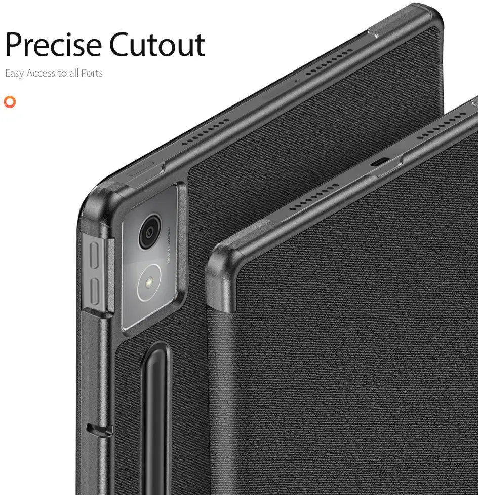 Dux Ducis Domo Lenovo Idea Tab Pro 12.7 Hoes Tri-Fold Book Case Zwart afbeelding 4