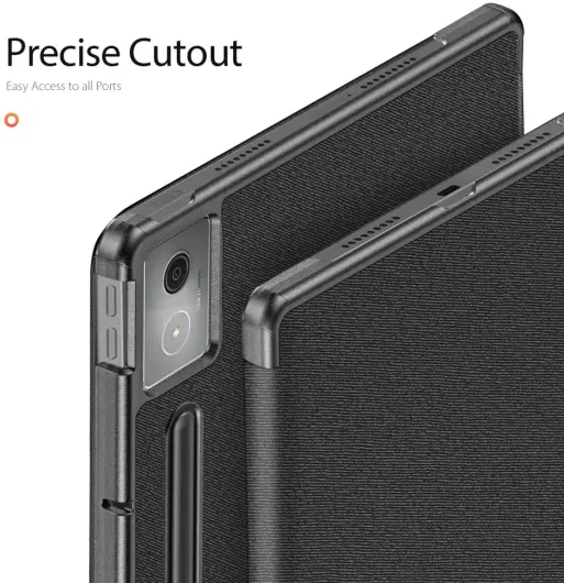 Dux Ducis Domo Lenovo Idea Tab Pro 12.7 Hoes Tri-Fold Book Case Zwart afbeelding 4