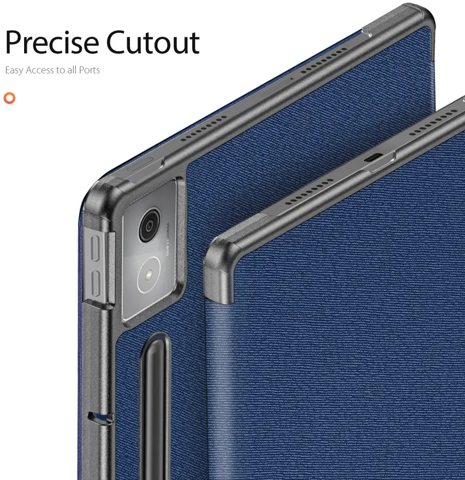 Dux Ducis Domo Lenovo Idea Tab Pro 12.7 Hoes Tri-Fold Book Case Blauw afbeelding 4