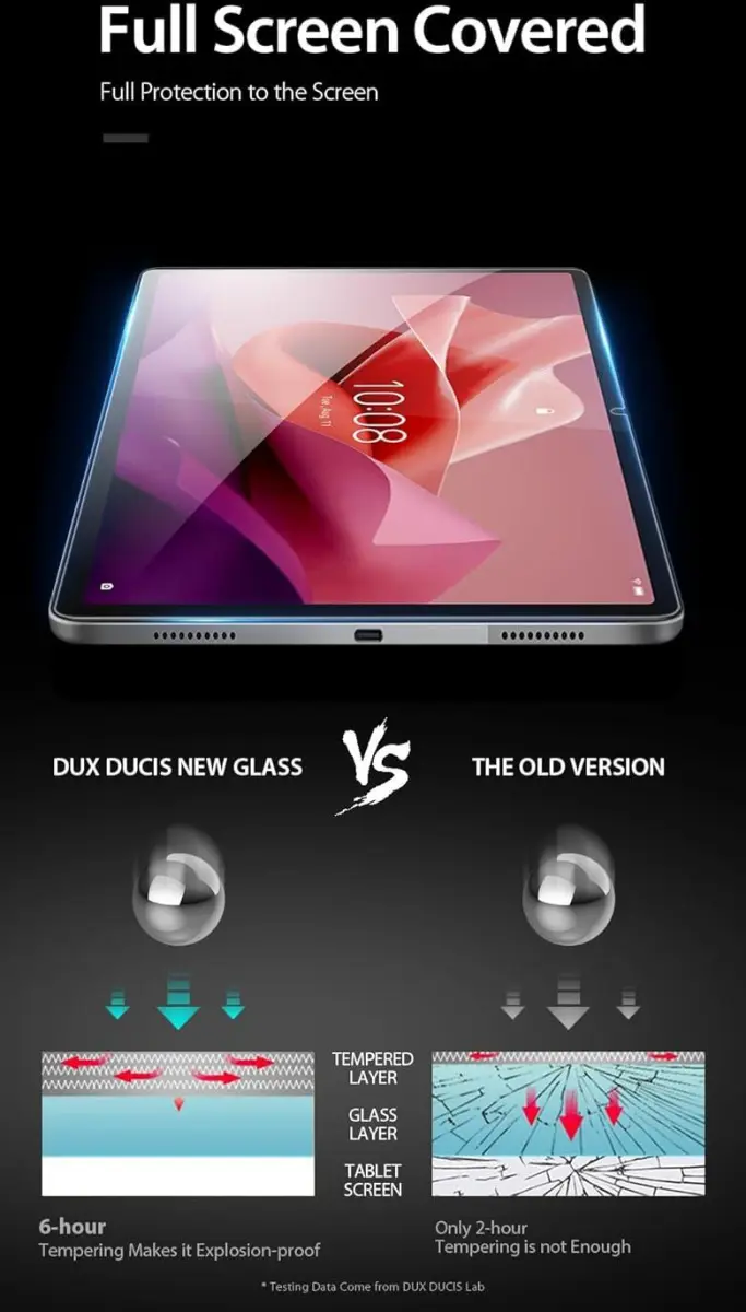 Dux Ducis Lenovo Idea Tab Pro (2025) Screen Protector 9H Tempered Glass 2-Pack afbeelding 4