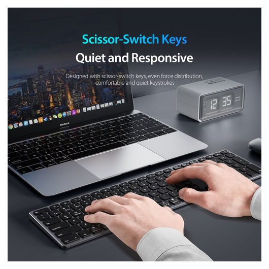 Dux Ducis LK Series Draadloos Toetsenbord Bluetooth Keyboard Zwart afbeelding 3