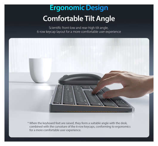 Dux Ducis LK Series Draadloos Toetsenbord Bluetooth Keyboard Zwart afbeelding 7