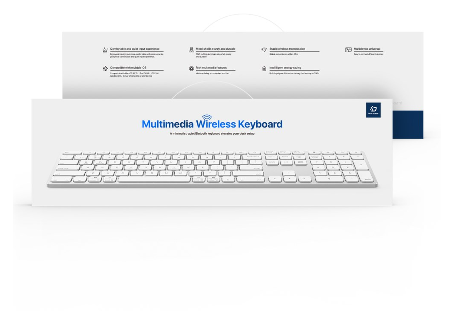 Dux Ducis LK Series Draadloos Toetsenbord Bluetooth Keyboard Wit afbeelding 10