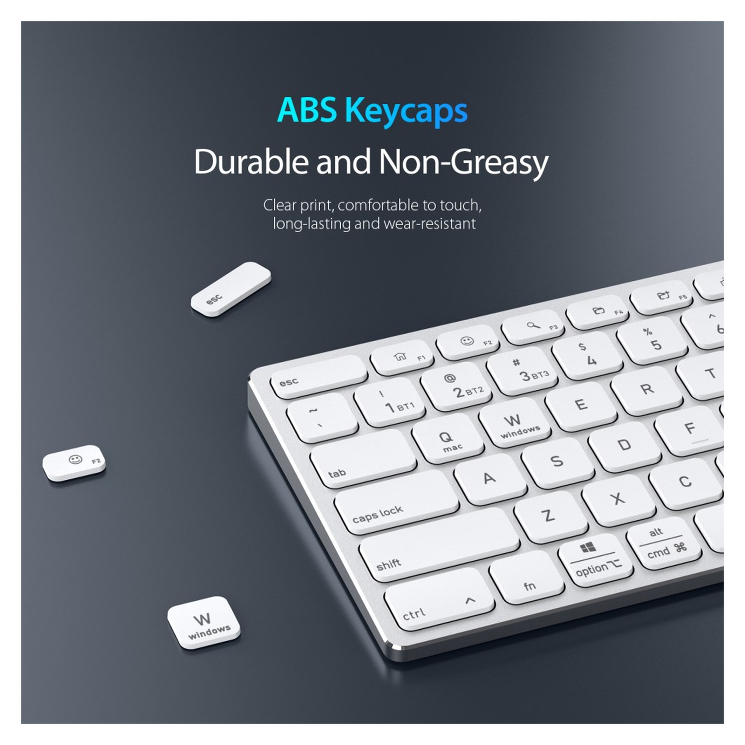 Dux Ducis LK Series Draadloos Toetsenbord Bluetooth Keyboard Wit afbeelding 4