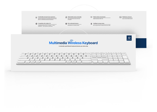 Dux Ducis LK Series Draadloos Toetsenbord Bluetooth Keyboard Wit afbeelding 10