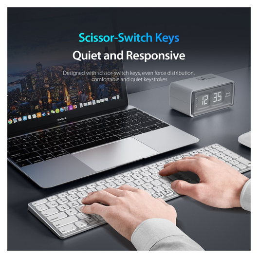 Dux Ducis LK Series Draadloos Toetsenbord Bluetooth Keyboard Wit afbeelding 3