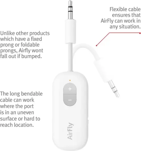 Twelve South AirFly SE Wireless Bluetooth Transmitter/Receiver 3.5mm Jack Wit afbeelding 5