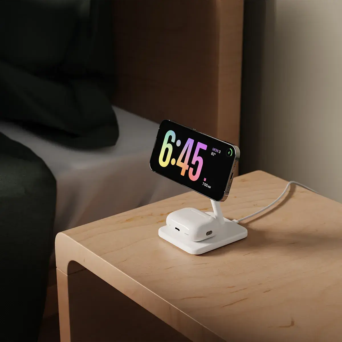Twelve South HiRise 2 Deluxe 2-in-1 Draadloze MagSafe / Qi2 Oplader 15W Wit afbeelding 11