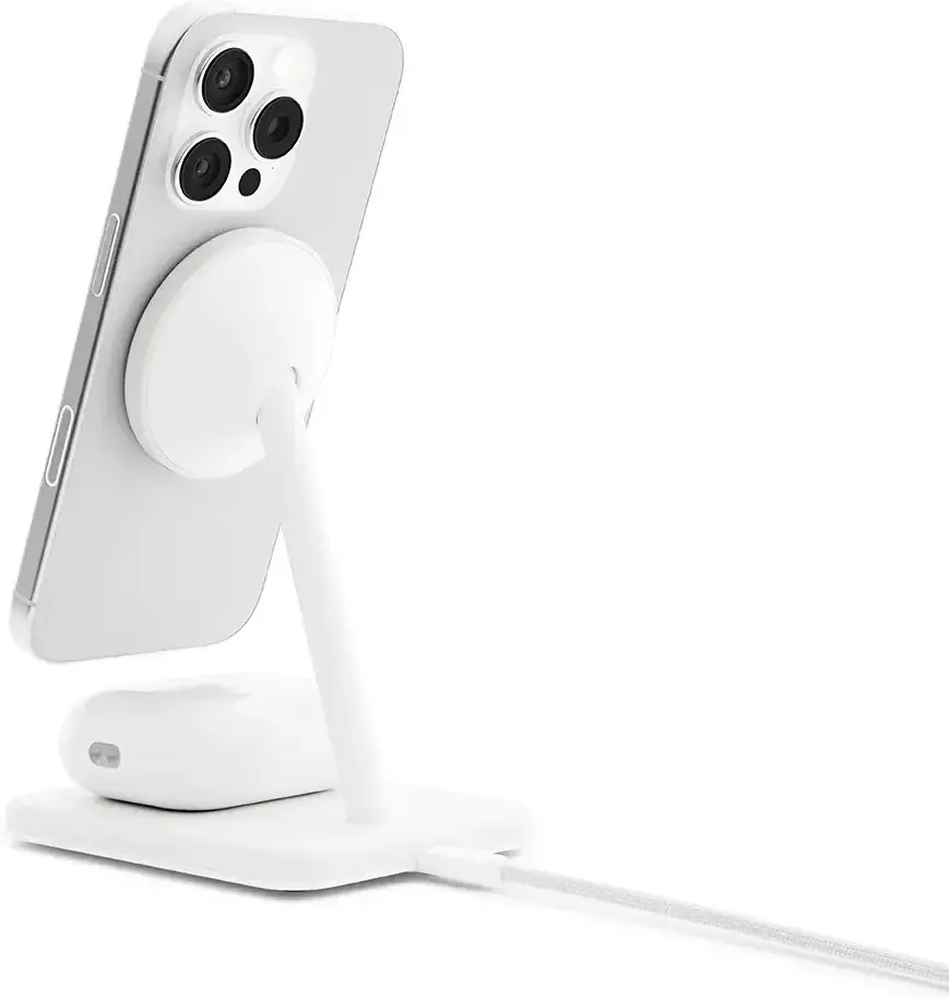 Twelve South HiRise 2 Deluxe 2-in-1 Draadloze MagSafe / Qi2 Oplader 15W Wit afbeelding 7