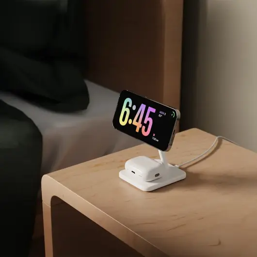 Twelve South HiRise 2 Deluxe 2-in-1 Draadloze MagSafe / Qi2 Oplader 15W Wit afbeelding 11