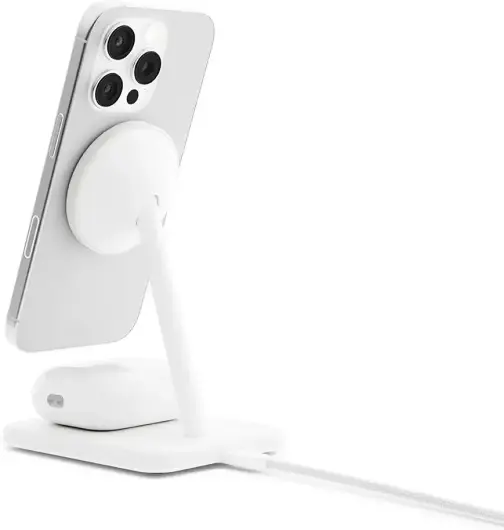Twelve South HiRise 2 Deluxe 2-in-1 Draadloze MagSafe / Qi2 Oplader 15W Wit afbeelding 7