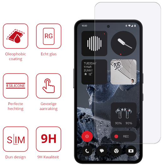 Rosso Nothing CMF Phone 2 Pro 9H Tempered Glass Screen Protector afbeelding 2