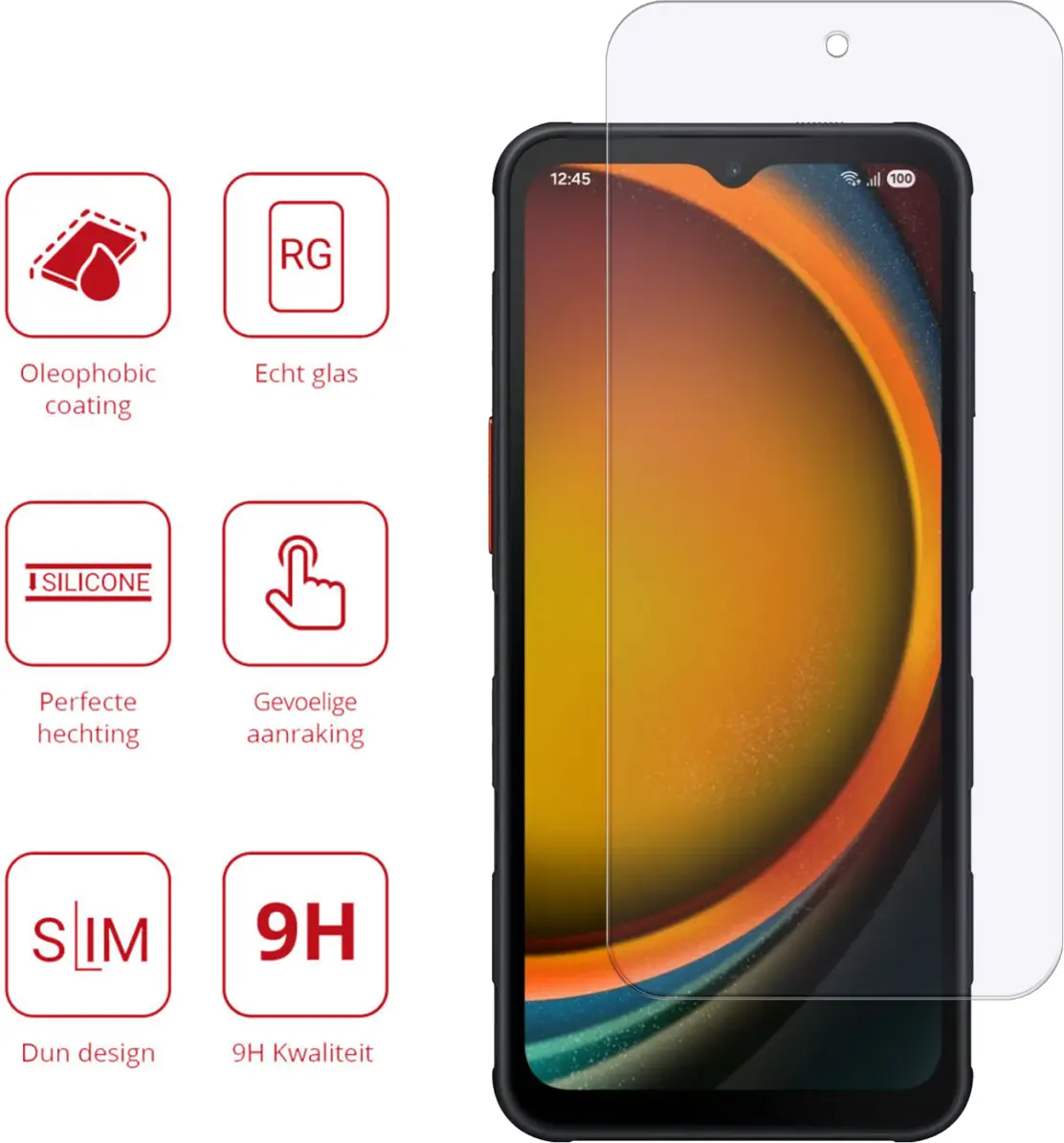 Rosso Samsung Galaxy Xcover 7 Pro 9H Tempered Glass Screen Protector afbeelding 2