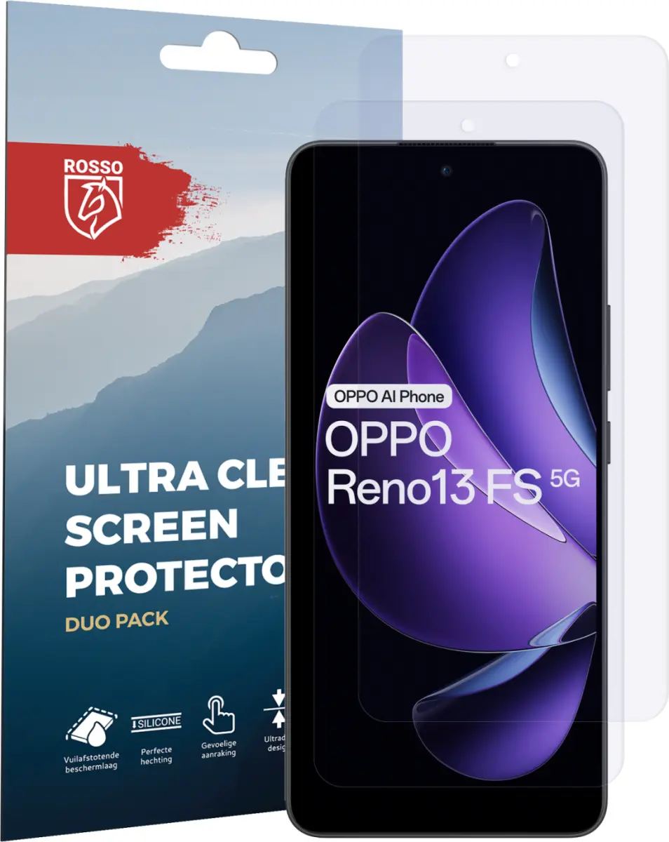 Rosso Oppo Reno 13 Screen Protector Case Friendly Folie Duo Pack afbeelding 7