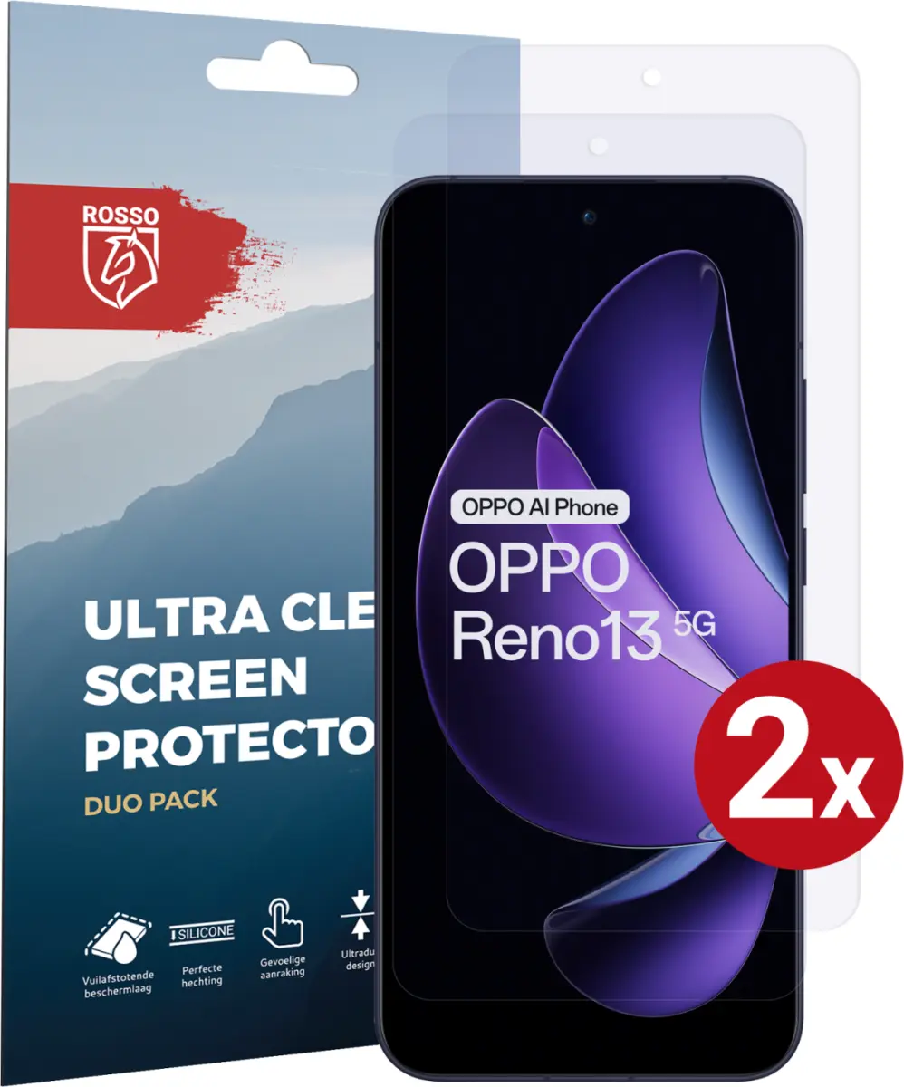 Rosso Oppo Reno 13 Screen Protector Case Friendly Folie Duo Pack afbeelding 1