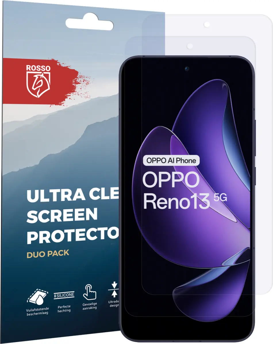 Rosso Oppo Reno 13 Screen Protector Case Friendly Folie Duo Pack afbeelding 7