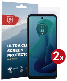 Rosso Motorola Moto G 5G (2024) Screen Protector Case Friendly Folie Duo Pack