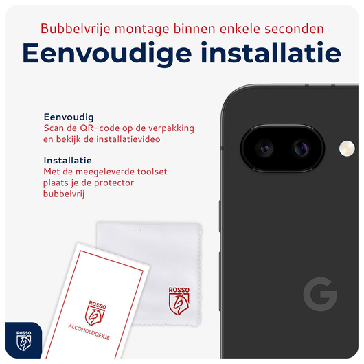 Rosso Google Pixel 9a Camera Lens Protector Transparant afbeelding 6