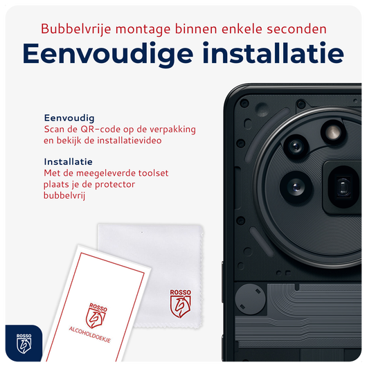 Rosso Nothing Phone (3a) Pro Camera Lens Protector Transparant afbeelding 6