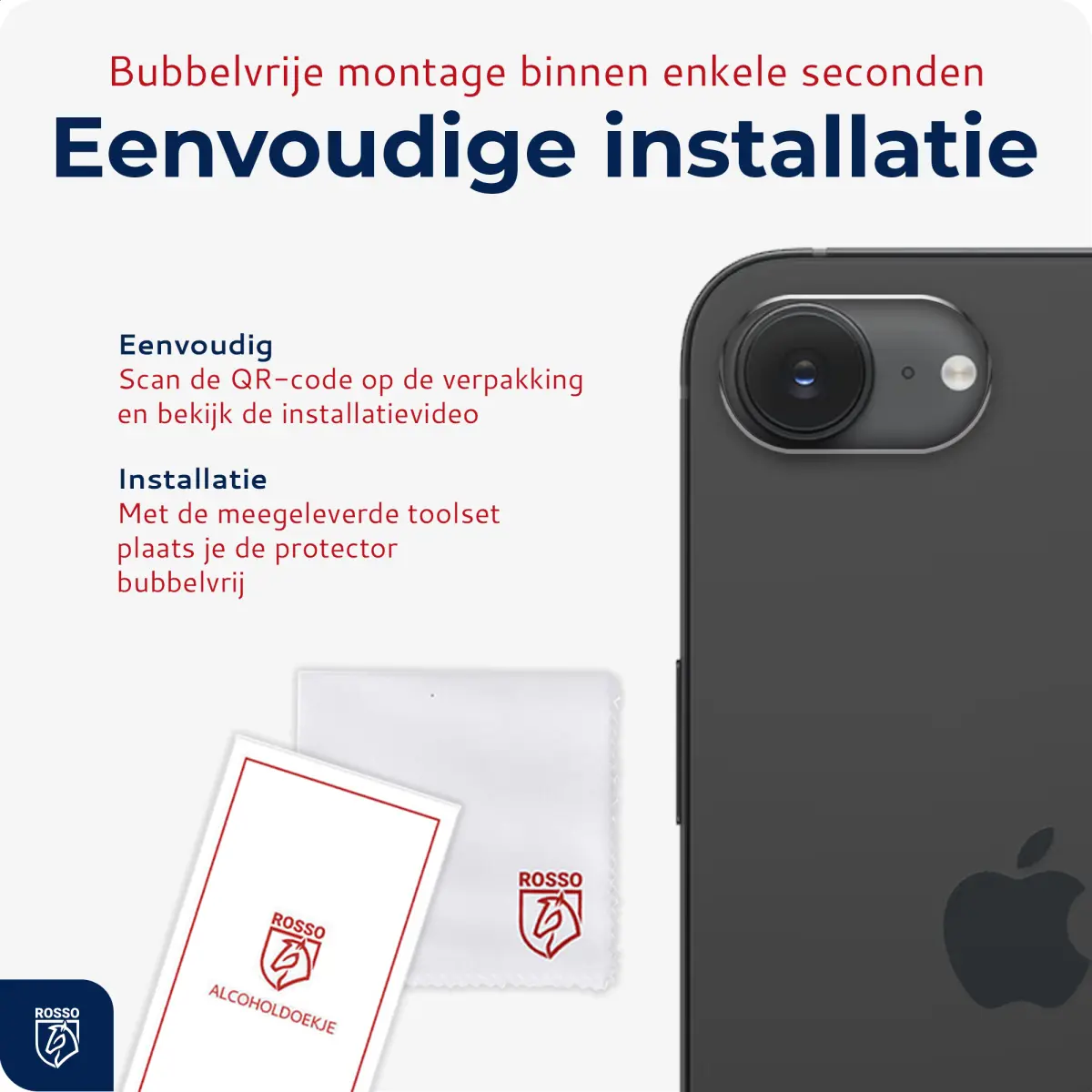 Rosso Apple iPhone 16e Camera Lens Protector Transparant afbeelding 8