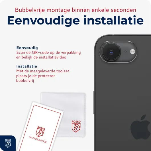Rosso Apple iPhone 16e Camera Lens Protector Transparant afbeelding 8