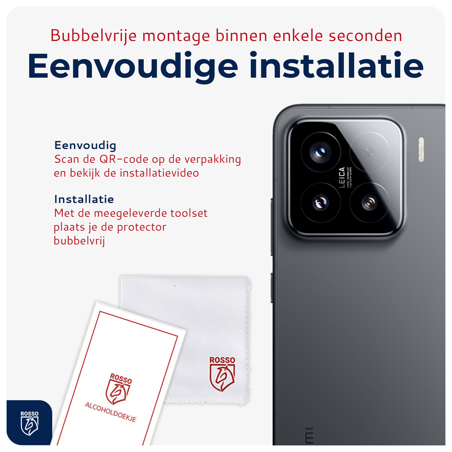 Rosso Xiaomi 15 Camera Lens Protector Transparant afbeelding 7