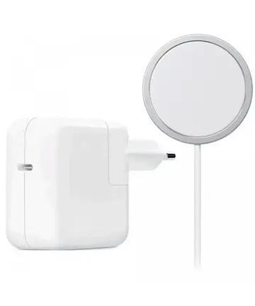 Originele Apple 30W USB-C Oplader met 25W MagSafe Kabel 1 Meter Wit Opladers