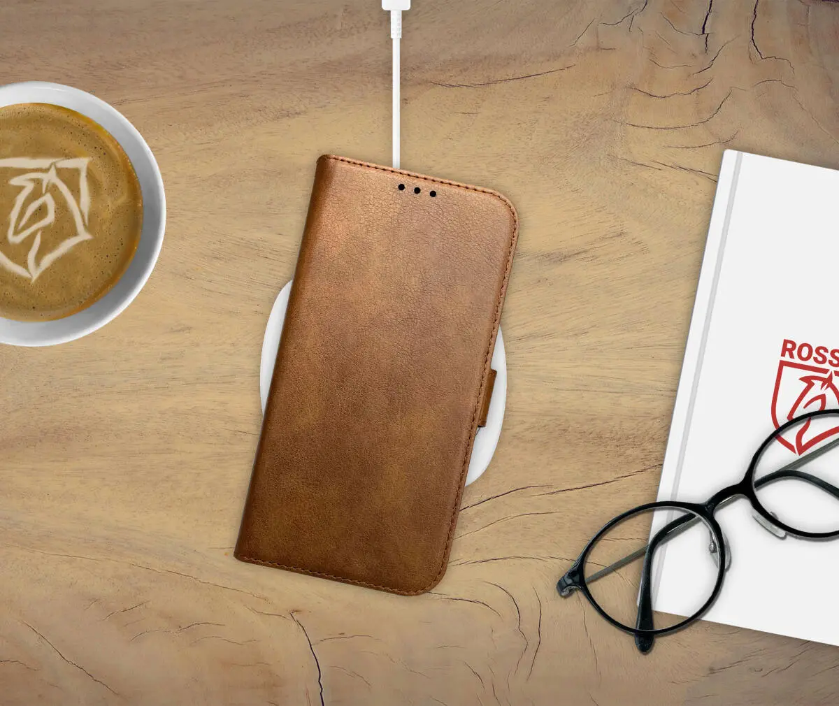 Rosso Element Oppo Reno 13 F Hoesje Book Case Wallet Bruin afbeelding 6