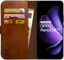 Rosso Element Oppo Reno 13 F Hoesje Book Case Wallet Bruin