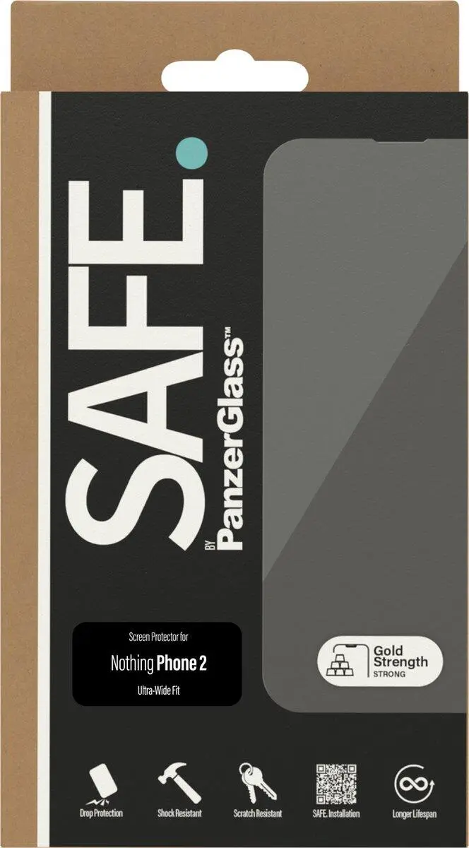 PanzerGlass SAFE Ultra-Wide Fit Nothing Phone (2) Screen Protector afbeelding 4