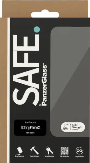 PanzerGlass SAFE Ultra-Wide Fit Nothing Phone (2) Screen Protector afbeelding 4